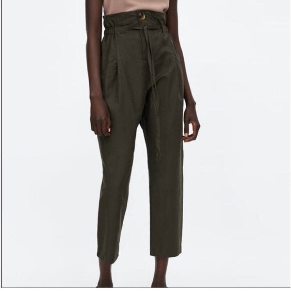 Zara Paperbag Linen Pants